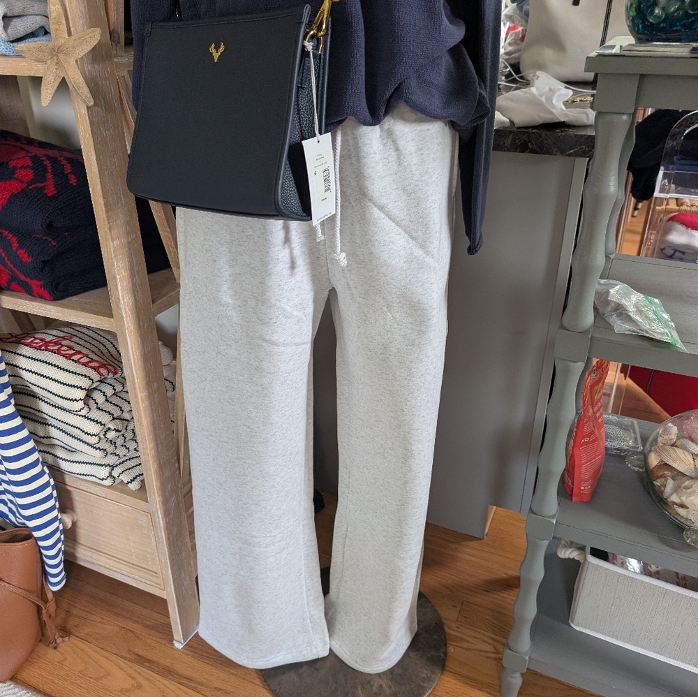 Gray Wide-Leg Sweatpants
